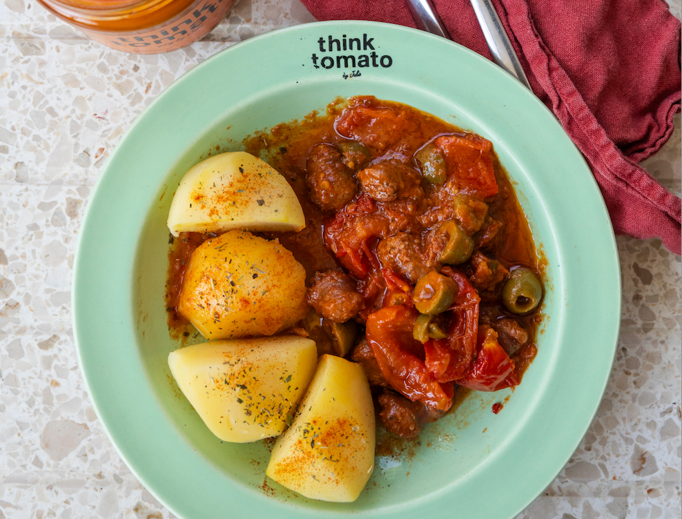 Worstjes in think tomatosaus