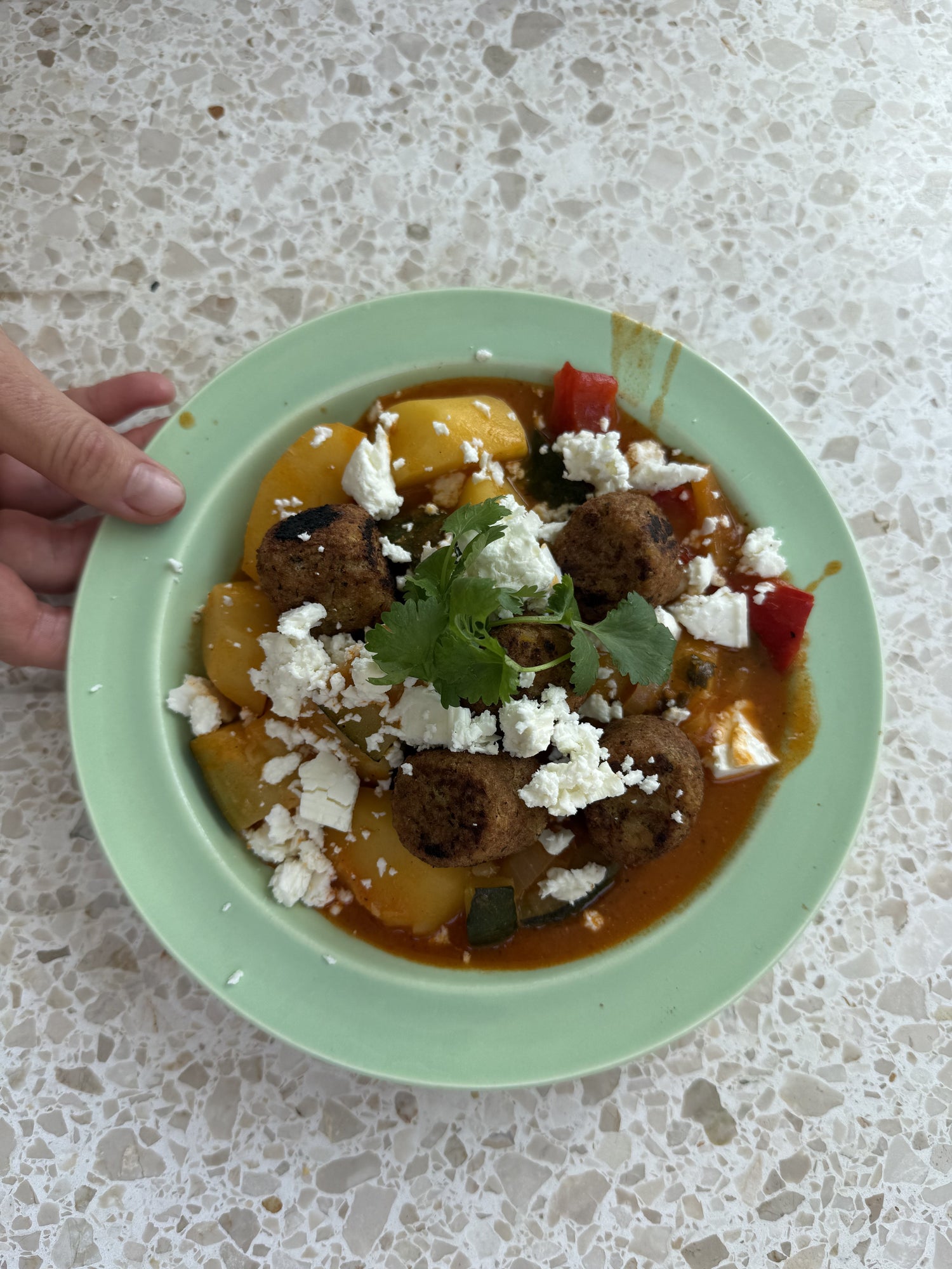 tajine met falafel en groentjes