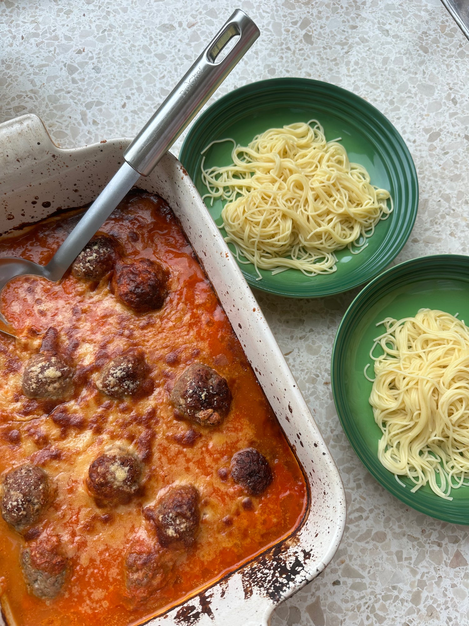 Spaghetti Meatballs by Mario & Luigi