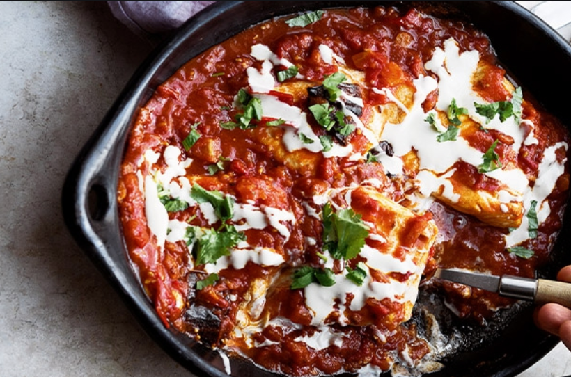 Ottolenghi's Chilivis met tahinsaus