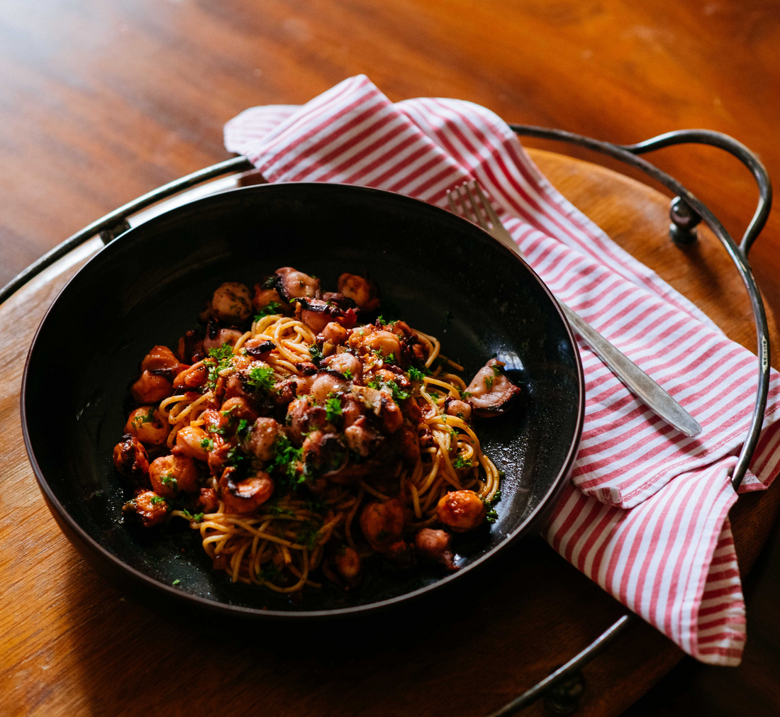 spaghetti pulpo