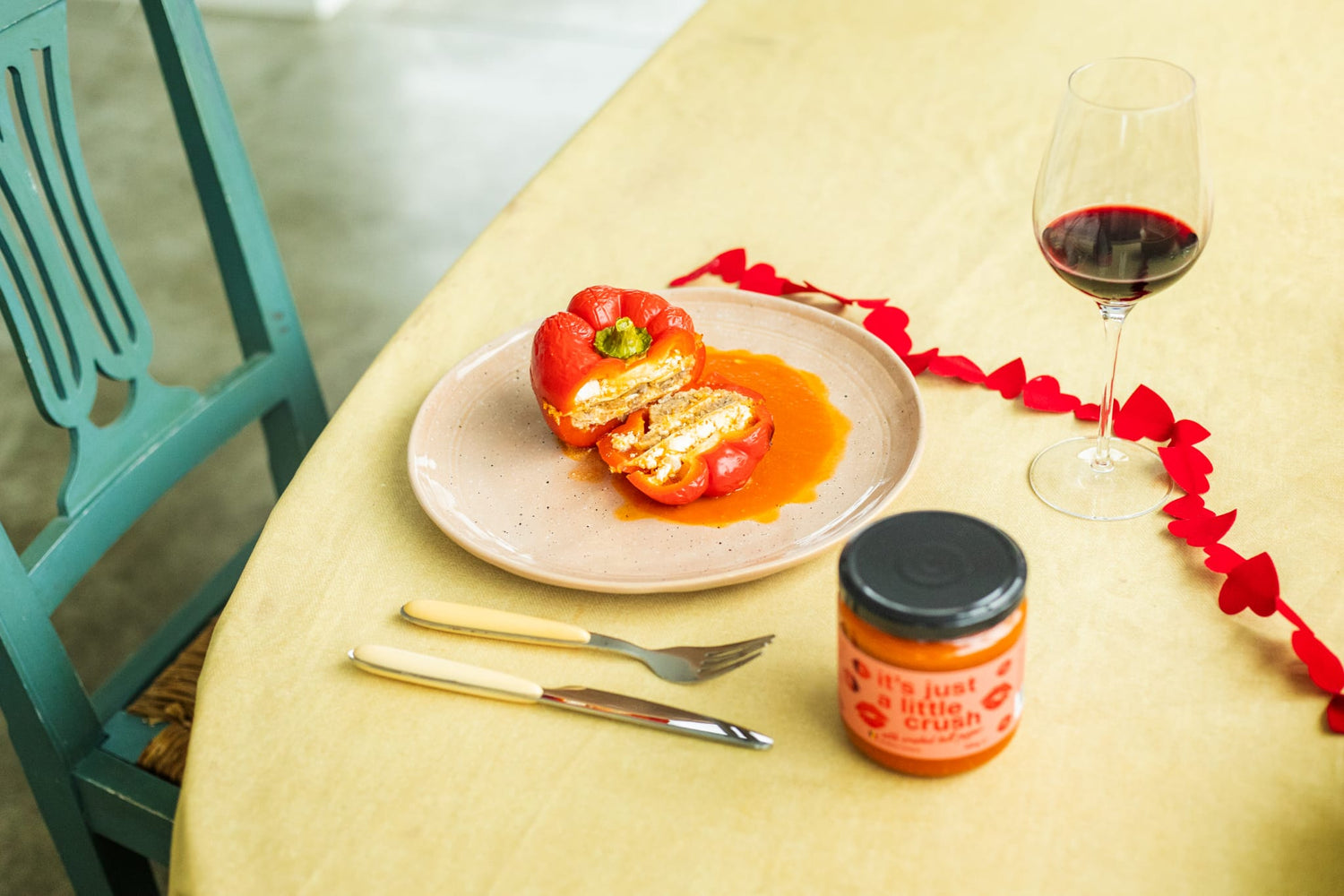 Gevulde paprika's met zwoele saus